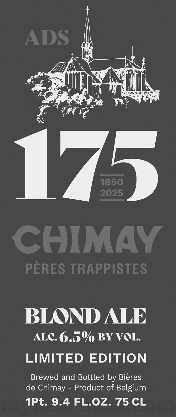 2025 Chimay 175 Blond Ale 750ml Bottles
