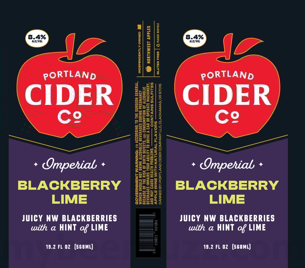 2025 Portland Cider Imperial Blackberry Lime 19.2oz Cans