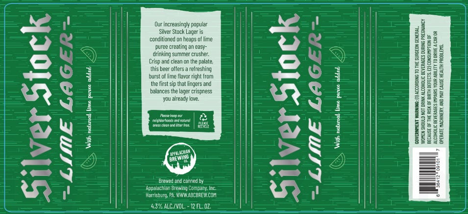 2026 Appalachian Brewing Silver Stock :ime Lager 12-oz Cans