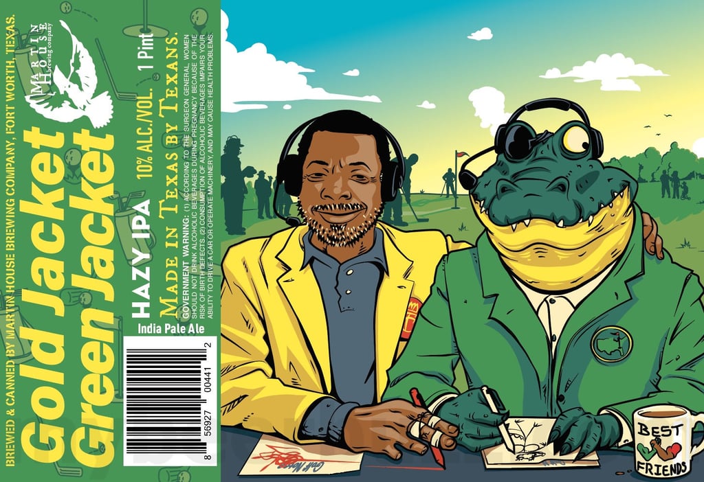 2025 Martin House Gold Jacket Green Jacket 16oz cans