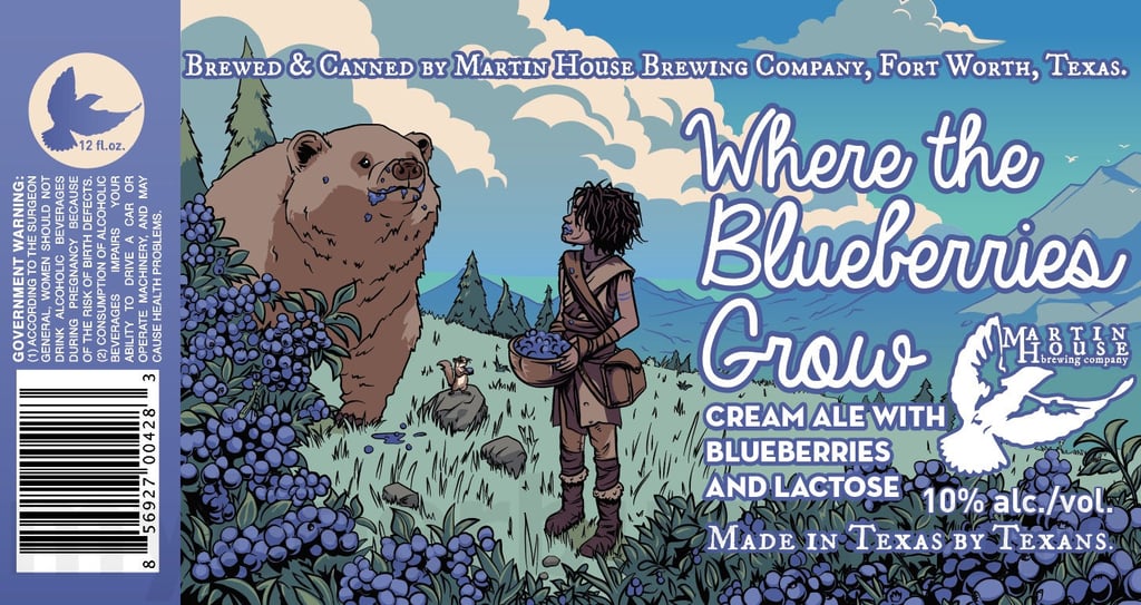 2025 Martin House 2025 Where The Blueberries Grow Cream Ale 12oz Cans.