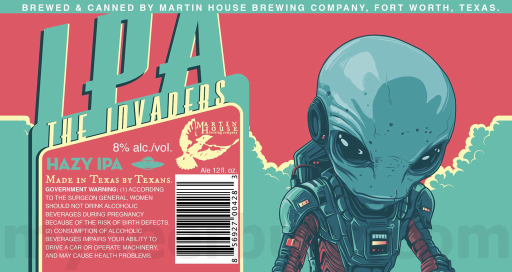 2025 Martin House The Invaders 12oz Cans.