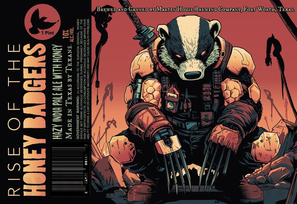 2025 Martin House Rise Of The Honey Badgers 12oz Cans