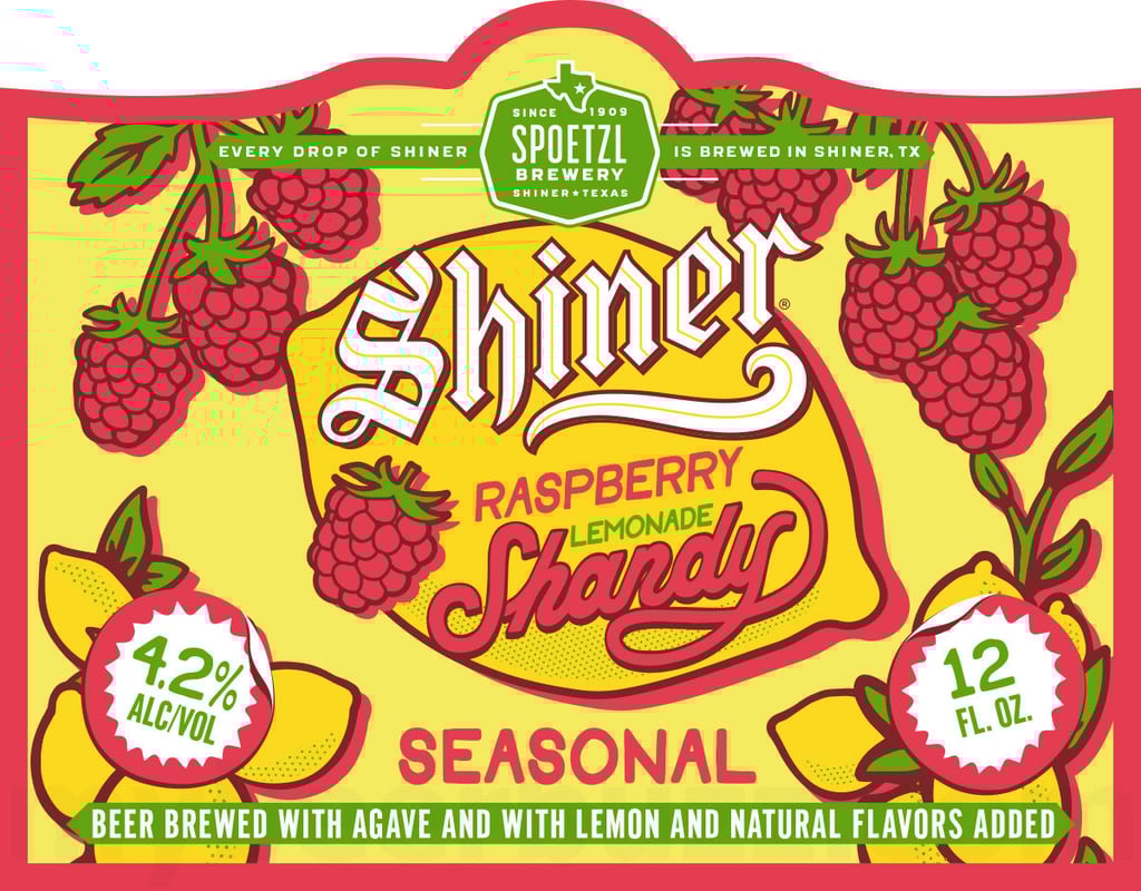 2025 Shiner Raspberry Lemonade Shandy 12-oz Bottles