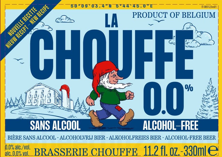 2026 Chouffe 0.0% 11.2-oz bottles.