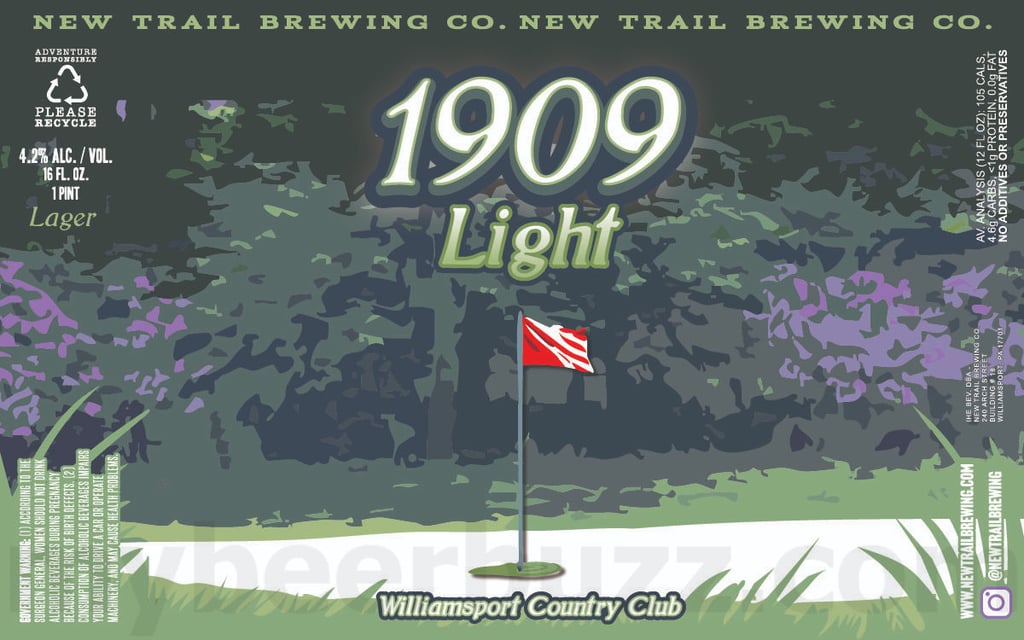 New Trail Brewing 1909 Light 12oz Cans.