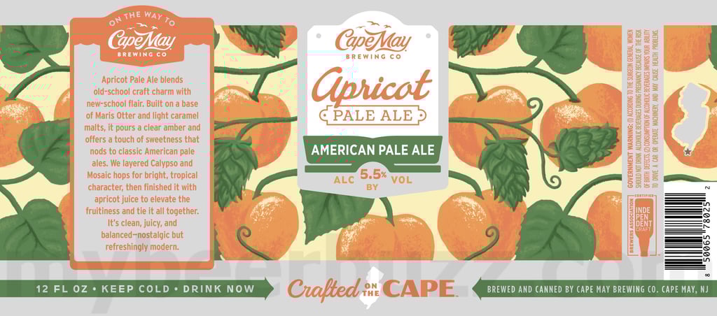 2025 Cape May Apricot Pale Ale 12oz Cans