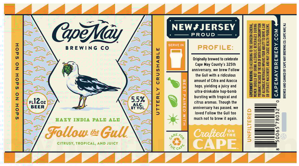 2025 Cape may Follow The Gull 16-oz Cans