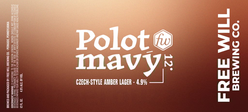 2026 Free Will Brewing Polotmavý 12° 12-oz Cans