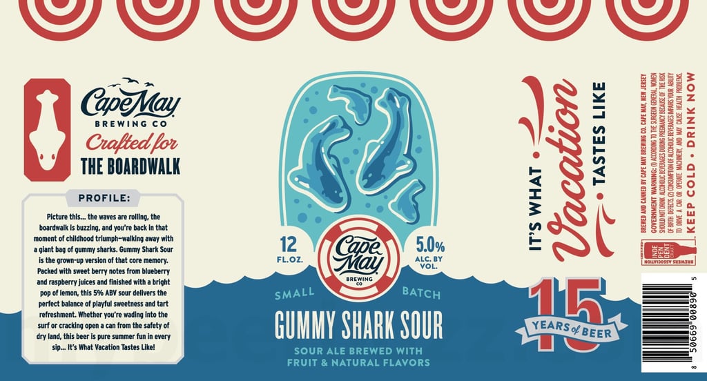 2026 Cape May Gummy Shark Sour 12-oz Cans