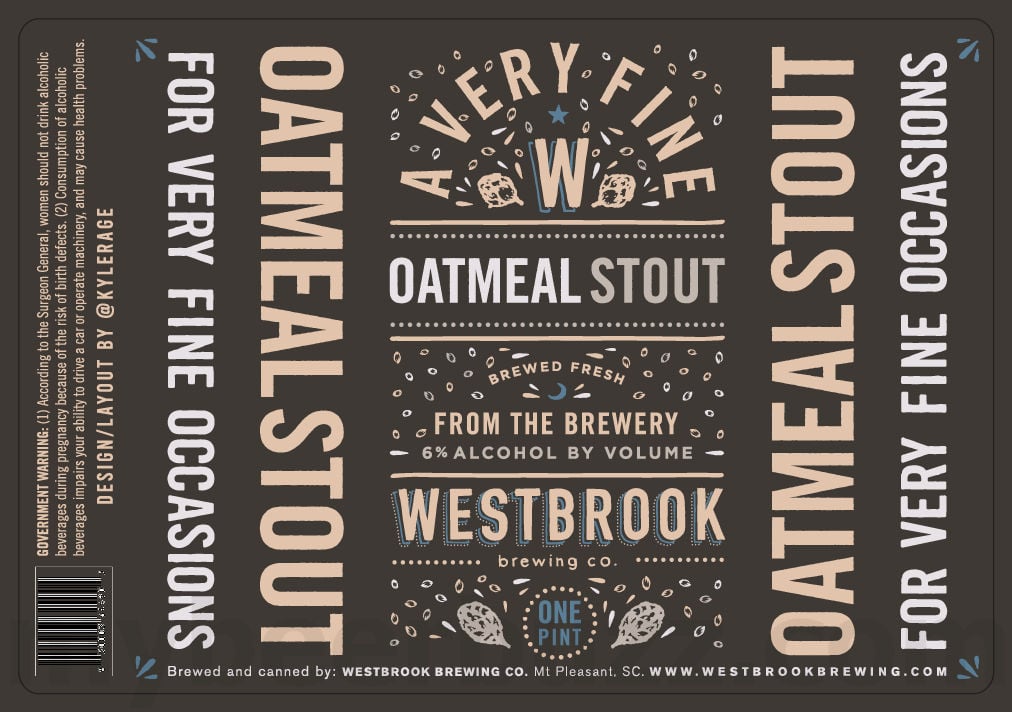 2025 Westbrook Brewing A Very Fine Oatmeal Stout 16oz cans.