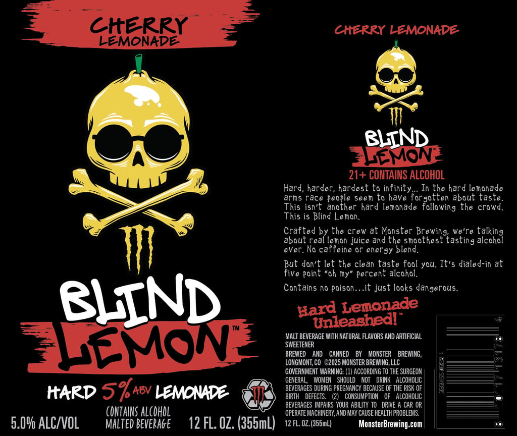 2026 Blind Lemon Cherry Lemonade 5%-AbV, 12-oz Cans