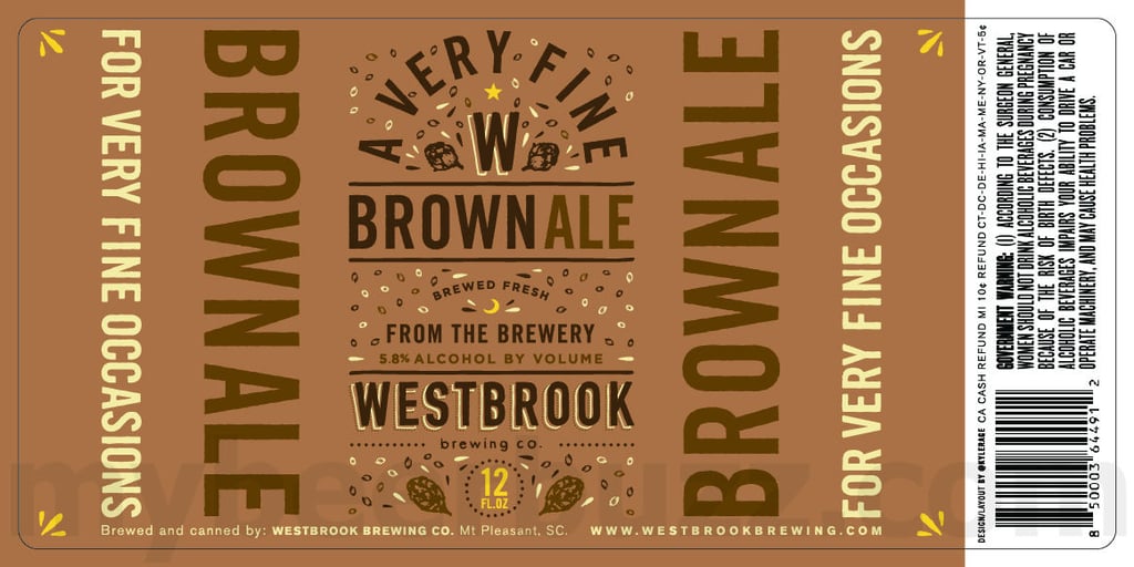 2025 Westbrook Brewing A Very FIne Brown Ale 12oz cans.