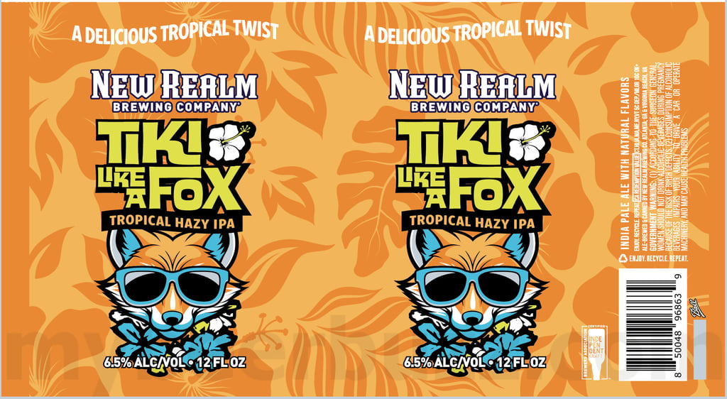 2025 New Realm Tiki Like A Fox 12oz Cans.