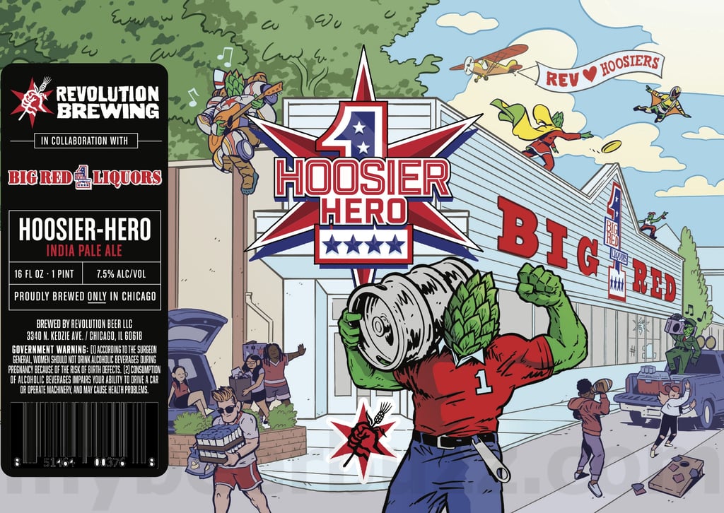 2025 Revolution brewing Hoosier-Hero 16oz Cans
