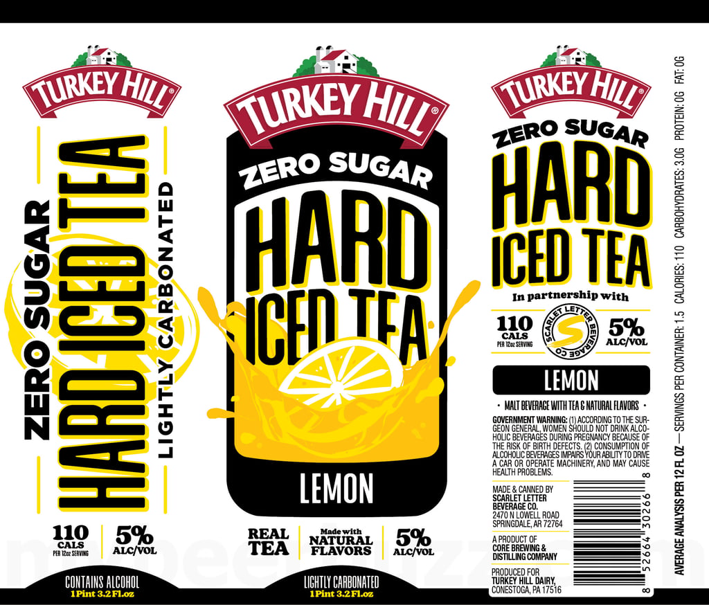 2026 Turkey Hill ero Sugar Hard Iced Tea Lemon 19.2-oz Cans