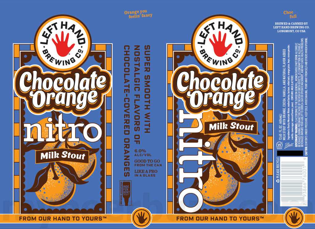 2025 Left Hand Chocolate Orange Nitro Milk Stout 13.65oz Cans