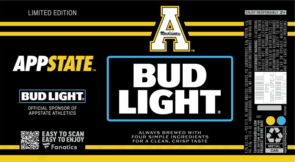 2026 Bud Light AppState 12-oz Cans