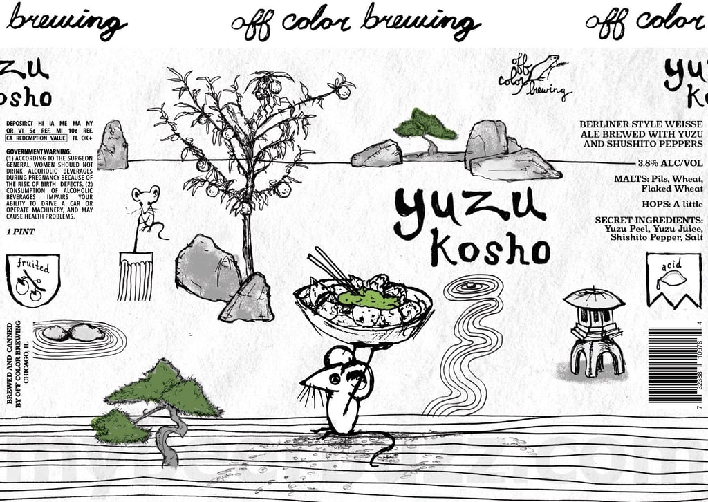 2025 Off Color Brewing Yuzui Kosho 16oz Cans.