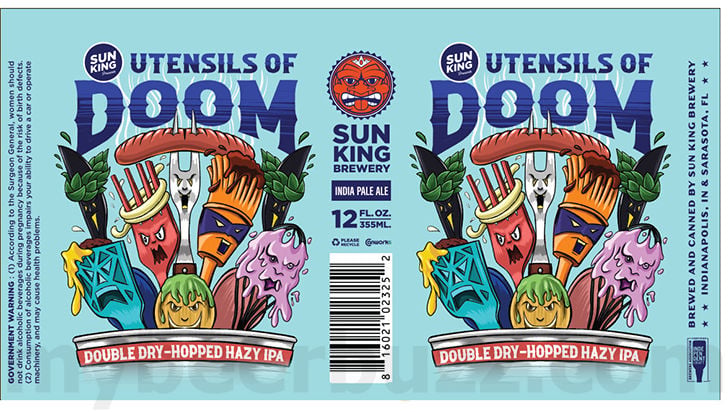 2025 Sun King Utensils Of Doom 12oz Cans.
