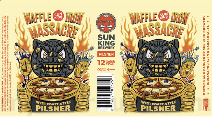 2025 Sun King Waffle Iron massacre 12oz Cans.