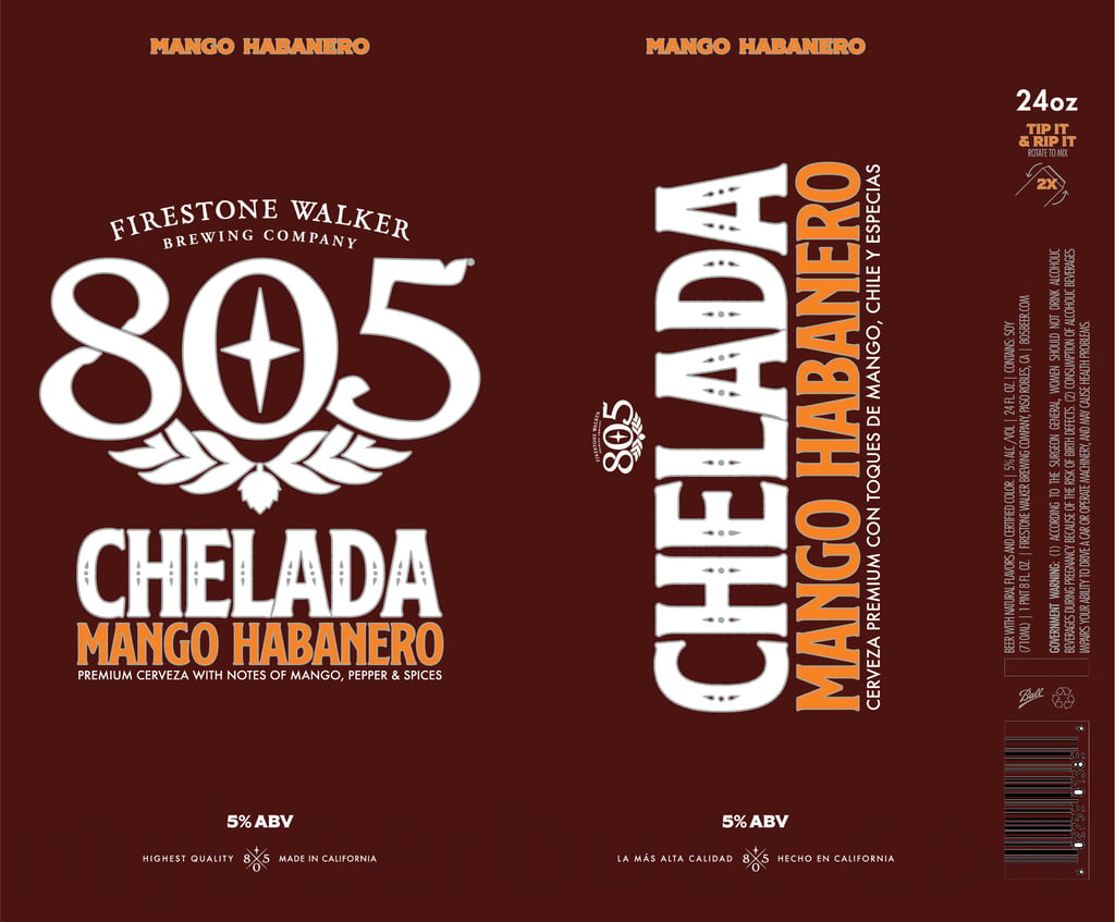 2025 Firestone Walker 805 Chelada Mango Habanero 24-oz Cans