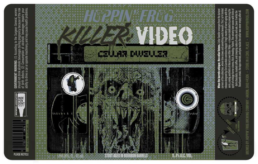 2026 Hoppin' Frog Killer Video Cellar Dweller 16-oz Cans