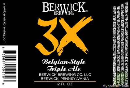 Berwick Brewing – 3X Belgian-style Ale