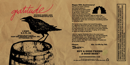 East End Brewing – Bourbon Gratitude 10th Anniversary & Brett Hop Bottles