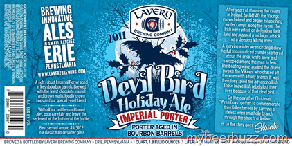 Lavery Brewing – Devil Bird Holiday Ale Imperial Porter