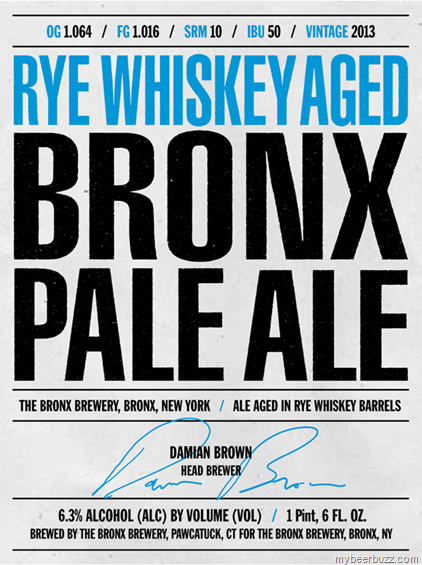 Bronx Brewery – Rye Whiskey Aged Bronx Pale Ale