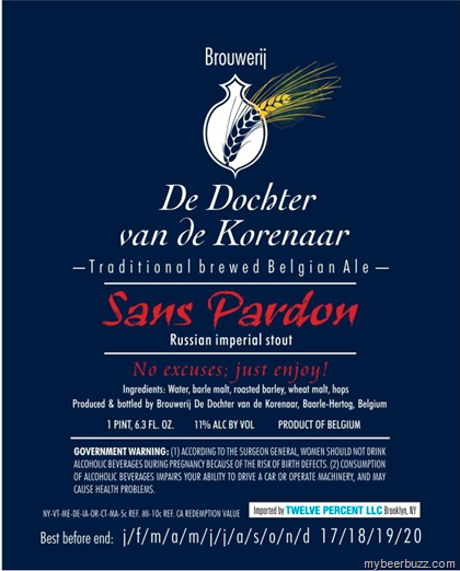 De Dochter – Sans Pardon Russian Imperial Stout