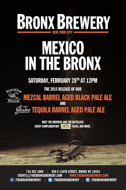 Bronx Brewery Releasing Mezcal Black Pale & Tequila Pale 2/28