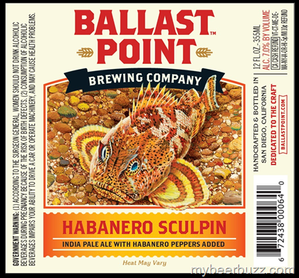 Ballast Point – Habanero Sculpin Coming To Bottles