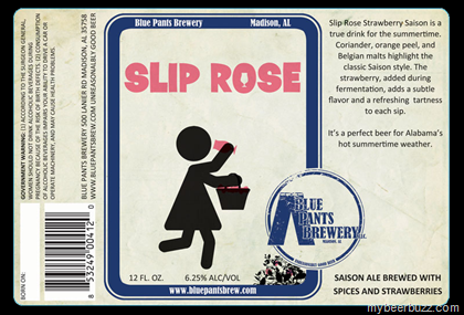 Blue Pants – Slip Rose Saison w/Strawberries