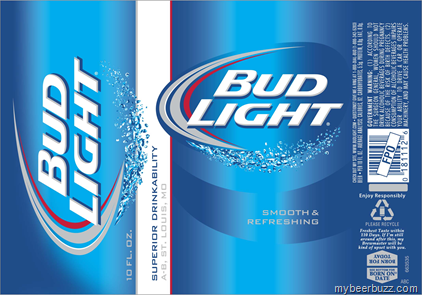 Bud Light 10oz Cans (95 Calories) and 7oz Bottles 64 Calories)