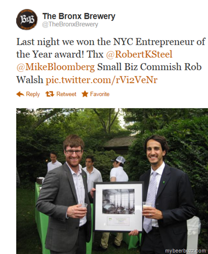 Bronx Brewery Wins NYC Entrepreneur Of The Year Award