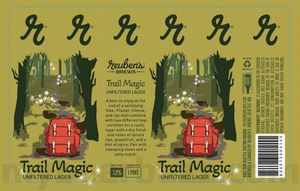 2025 Reuben's brews Trail Magic 16oz Cans.