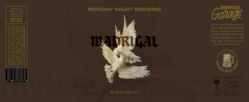 2025 Monday Night Madrigal 500ml Bottles.