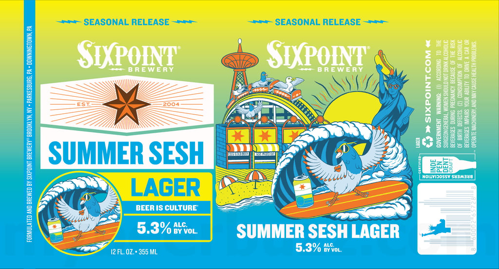 2025 Sixpoint Brewery Summer Sesh Lager 12-oz Cans