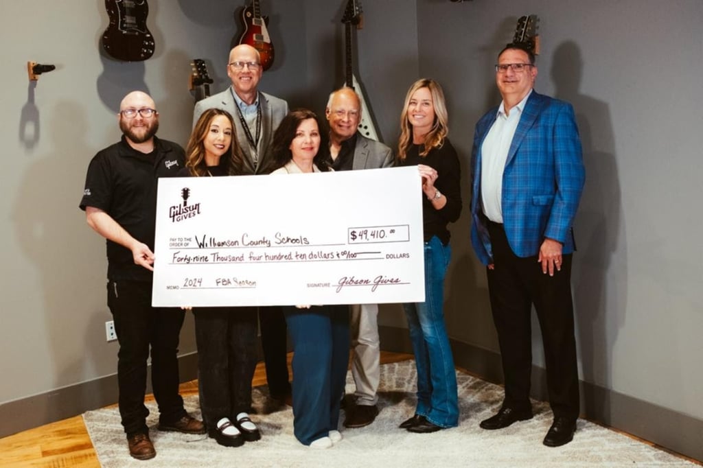 Gibson Gives and FirstBank Amphitheater Music Education Program Raises Over $49,000 For Students in Williamson County with Strumming with the Stars Auction
