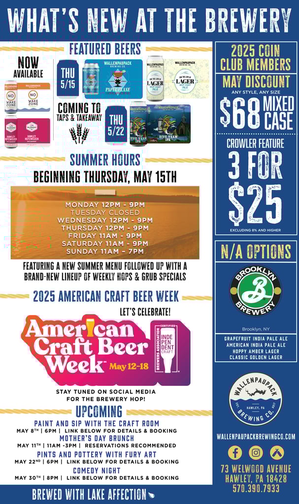 Seasonal News and Brews at Wallenpaupack Brewing