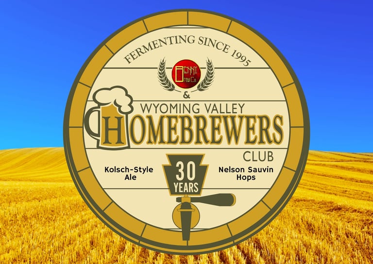 Wyoming Valley Homebrewers Benny Brewing 30th Anniversary Cans.