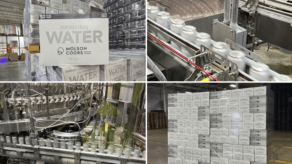 Molson Coors doubling production of canned water for disaster relief