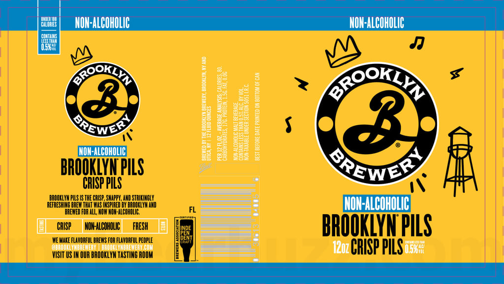 Brooklyn Brewery Adding Non-Alcoholic Brooklyn Pils, Non-Alcoholic Playa De Brooklyn / Non Alcoholic Grapefruit IPA, Non-Alcoholic Brooklyn Original & Non Alcoholic East IPA