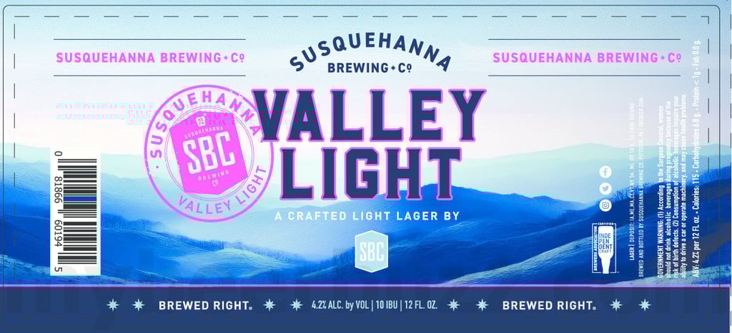 Susquehanna Brewing Adding Valley Light Lager Cans