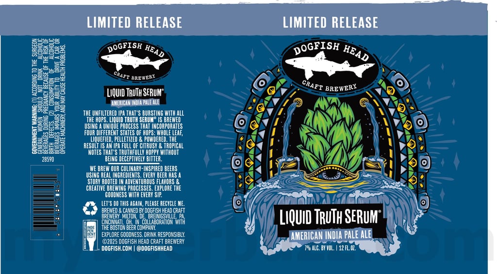 Dogfish Head Adding 2025 Liquid Truth Serum & Covered In Nuggs Art Series Cans