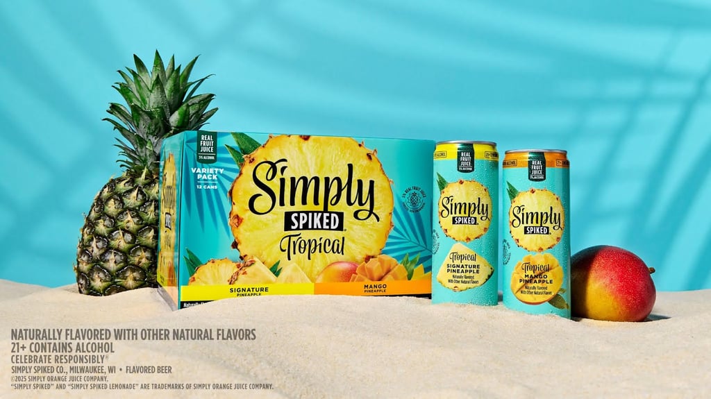 Simply Spiked Launches NEW Tropical Variety Pack, Adds Raspberry to Lemonade Lineup
