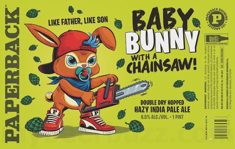 Paperback Brewing Adding Baby Bunny With A Chainsaw