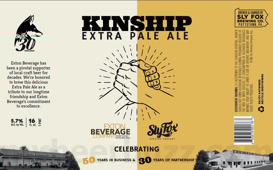 Sly Fox & Exton Beverage Collaborate On Kinship Anniversary Ale
